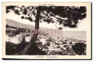 Old Postcard Menton general view