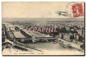 Old Postcard Jet Aviation Airplane Farman paris