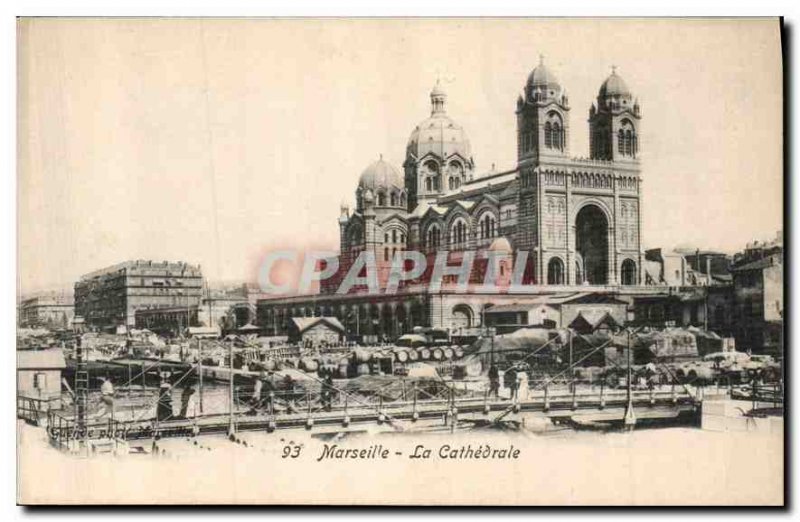 Postcard Old Marseille Cathedrale