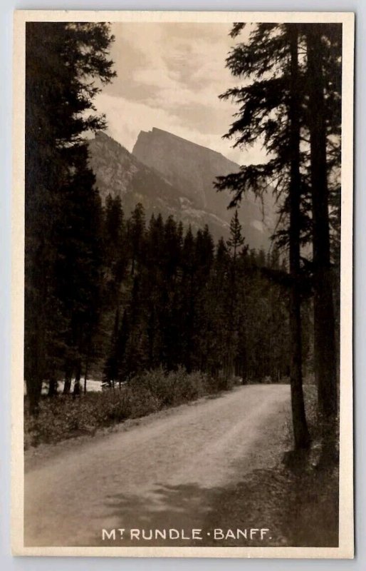 Canada RPPC Mt Rundle Banff Real Photo Postcard D40