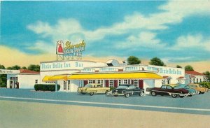 Autos Miami Florida 1950s Sheppard's Dixie Belle Inn Postcard Teich 21-1319