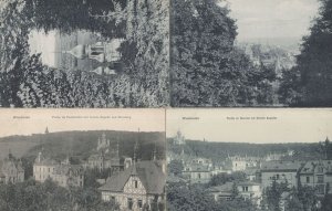 Wiesbaden Kapelle 4x Antique German Panorama Postcard s