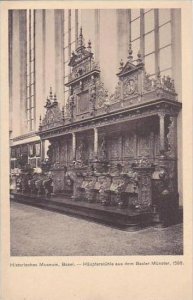 Switzerland Basel Historisches Museum Haupterstuehle aus dem Basler Muenster