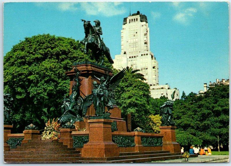 Monument to San Martin and Kavanagh Building - Buenos Aires, Argentina 