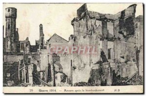 Old Postcard War 1914 Antwerp After The Bombing Army