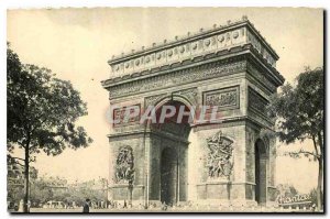 Old Postcard Paris Arc de Triomphe