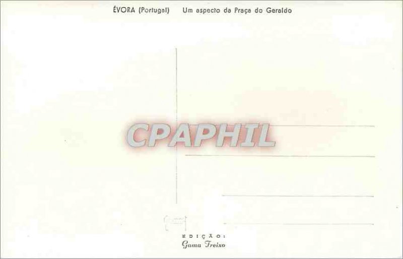 Postcard Old Evora Portugal Um aspecio da Praca do Geraldo
