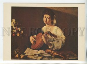 455189 USSR 1980 Hermitage Western European painting Caravaggio youth w/ a lute