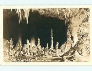 Pre-1942 rppc CAVERNS - TOTEM POLES IN THE BIG ROOM Carlsbad New Mexico NM t2740
