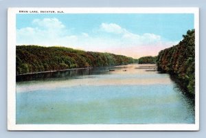 Swan Lake Decatur Alabama AL UNP Unused WB Postcard P1