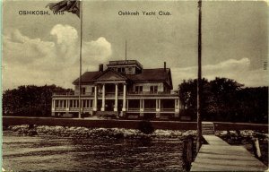 Yacht Club Oshkosh Wisconsin Postcard Church Bros 1908