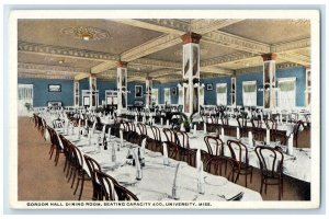 1920 Interior Gordon Hall Dining Room University Mississippi MS Antique Postcard