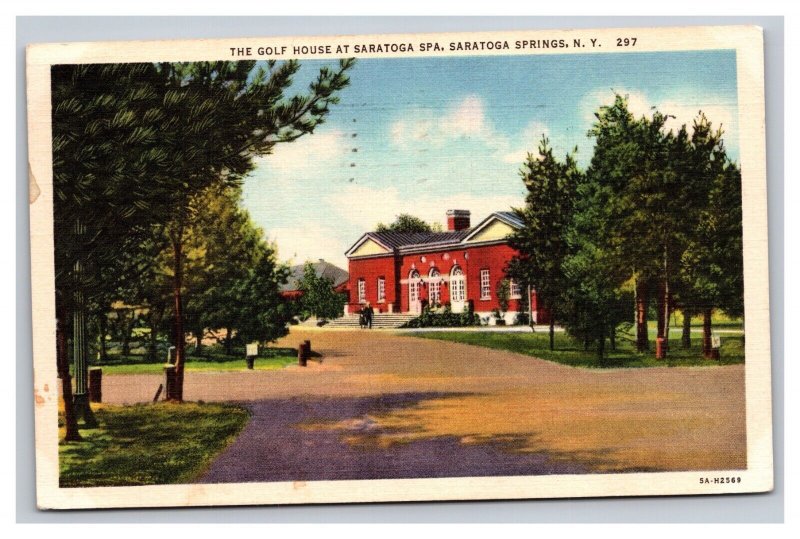 Vintage 1942 Postcard Golf House Saratoga Spa, Saratoga Springs, New York