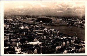 Hungary Budapest View of the Isle of St Margaret's Vintage RPPC C021