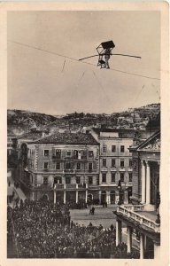 Lot320 balancer social history real photo man walking on wire hungary Gyongyos