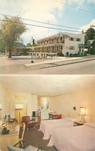 Somerset Pennsylvania Moore's Motel Rts 31/219 Int & Ext MCM Furniture Postcard