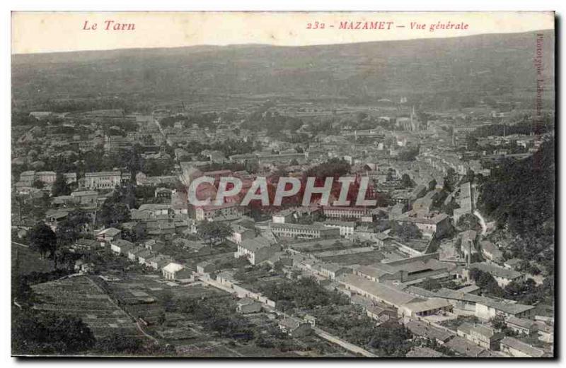 Mazamet Old Postcard General view