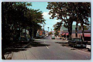 Cape Cod Massachusetts MA Postcard Main Street Chatham Road 1960 Vintage Antique