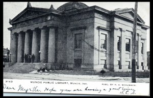 1905 Muncie Public Library Muncie IN Postcard