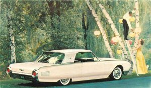 Automotive Advertising Postcard 1961 Thunderbird & Elegant Couple, Unposted Nice