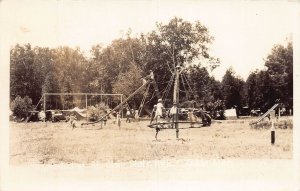 J72/ Jeddo Michigan RPPC Postcard c1930s Playground St Clair Park 290