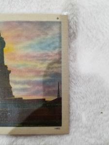 Antique Postcard, The Statue of Liberty at Sunrise, New York City
