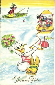 PC DISNEY, DONALD DUCK, MICKEY, GOOFY, Vintage Postcard (b38526)