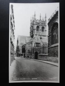 Oxford MERTON COLLEGE - Old RP Postcard by Walter Scott F399