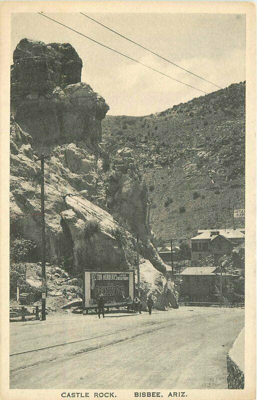 Albertype Bisbee Arizona Castle Rock 1920s RPPC Photo Postcard 5715