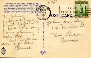 VA - Richmond. Confederate Memorial Institute