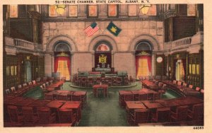 Vintage Postcard Senate Chamber State Capitol Albany New York O.S. Pulman Pub.