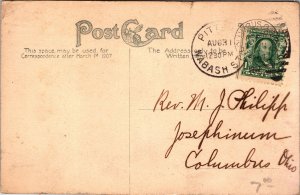 Postcard PA Pittsburgh Monongahela River Showing Coal Barges Steamers 1907 V66