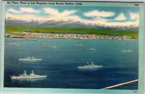 Postcard BOAT SCENE Long Beach California CA AK4947