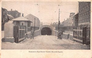 Entrance to East Boston Tunnel Maverick Square - Boston, Massachusetts MA  