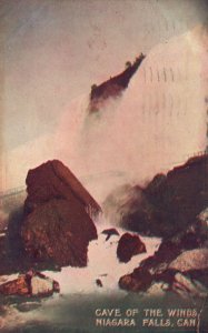 Vintage Postcard 1907 Cave Of The Winds Water Falls Niagara Falls Canada Can.