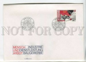 446017 Liechtenstein 1984 year FDC people and professions Red Cross