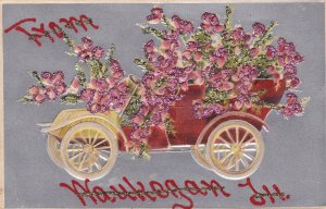 Illinois Greetings From Waukegan With Beatiful Flower Decorated Car