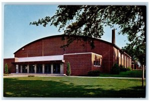 c1960s Exterior View Gymnasium William Penn College Oskaloosa Iowa IA Postcard