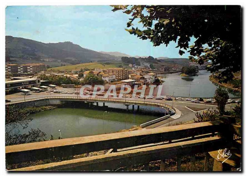 Postcard Modern Behobie The new bridge Frontiere France
