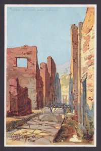 ITALY, Vintge postcard, Pompeii, A landscape of the suburbs