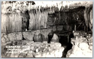 Vtg Leasburg Missouri MO Submarine Room Onondaga Cave RPPC Real Photo Postcard