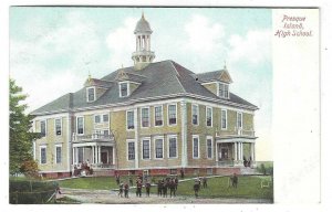 Presque Island High School, Maine, undivided back postcard 