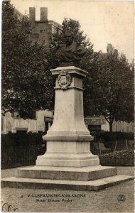 CPA VILLEFRANCHE sur SAONE Statue ÉTIENNE Poule (993902)