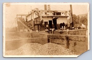 J87/ Wheeling West Virginia RPPC Postcard c1910 Plaster Company Dredge  632