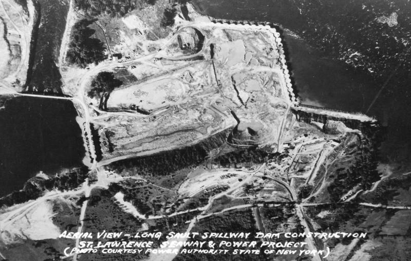 NY - Jefferson County. Long Sault Spillway Dam Construction. St Lawrence Seaw...