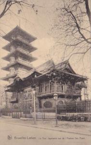 Belgium Bruxelles Laeken La Tour Japonaise vue de l'Avenue Van Praet 1935