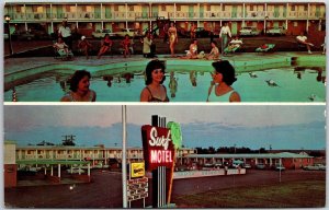 Surf Motel Santa Rosa New Mexico Heated Swimming Pool & Modern Rooms Postcard