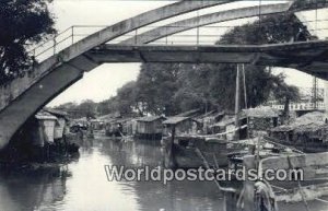 Real Photo Pont sur Petit Arroyo Cholon Vietnam, Viet Nam Unused 