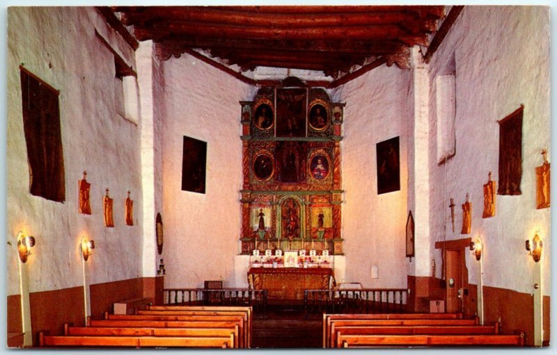 Postcard - Interior of San Miguel Church - Santa Fe, New Mexico 