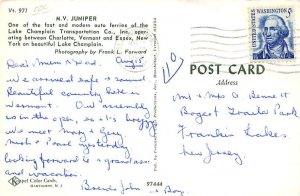 MV Juniper Ferry & Paddle Boats Ship Postcard